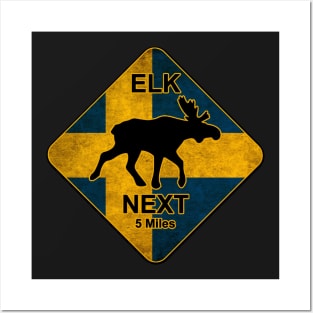 Swedish elk Posters and Art